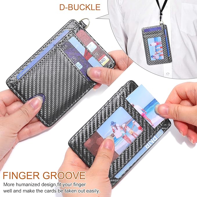 GEEAD Slim Minimalist Front Pocket RFID Blocking Card Holder Wallets for Men & Women