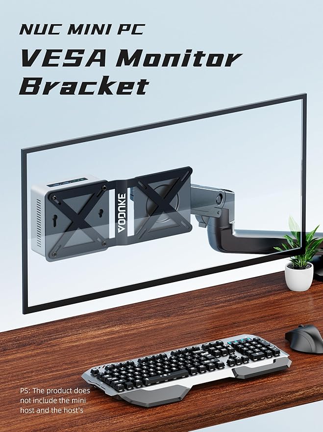 Dual VESA Panel Mini PC Expansion Board Monitor Bracket, Suitable for 75x75/100x100 mm Hole Pitch Bracket and Arm Extended, Compatible with NUC Mini PC Computer Thin Client Stand-A-MAXB