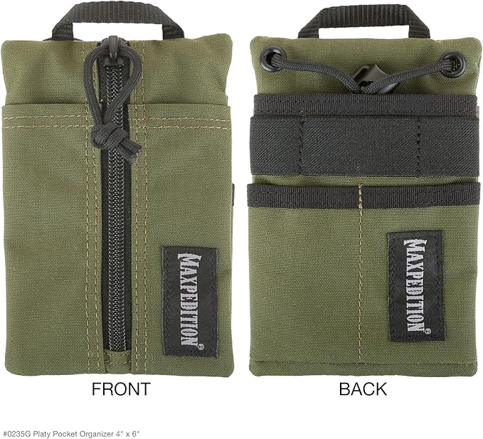 MAXPEDITION Platy Pocket Organizer, Durable EDC Tool Pouch for Men, Neck Wallet with Paracord Lanyard, Holds Flashlight, Multitool, Pen, Notebook