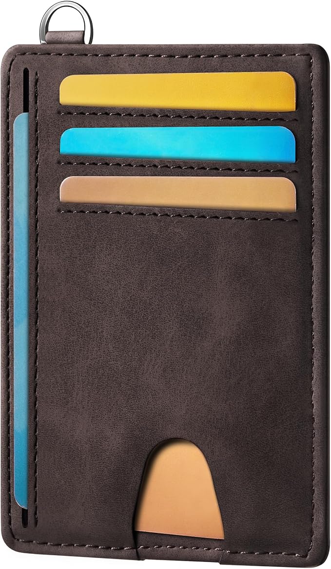 Mayski Slim Wallet, Credit Card Holder for Women, Minimalist Front Pocket RFID Blocking Card Cases, Small Wallet Women Men(MF Coffee)