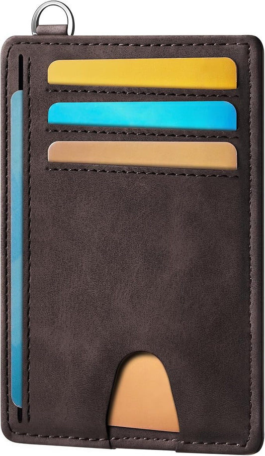Mayski Slim Wallet, Credit Card Holder for Women, Minimalist Front Pocket RFID Blocking Card Cases, Small Wallet Women Men(MF Coffee)