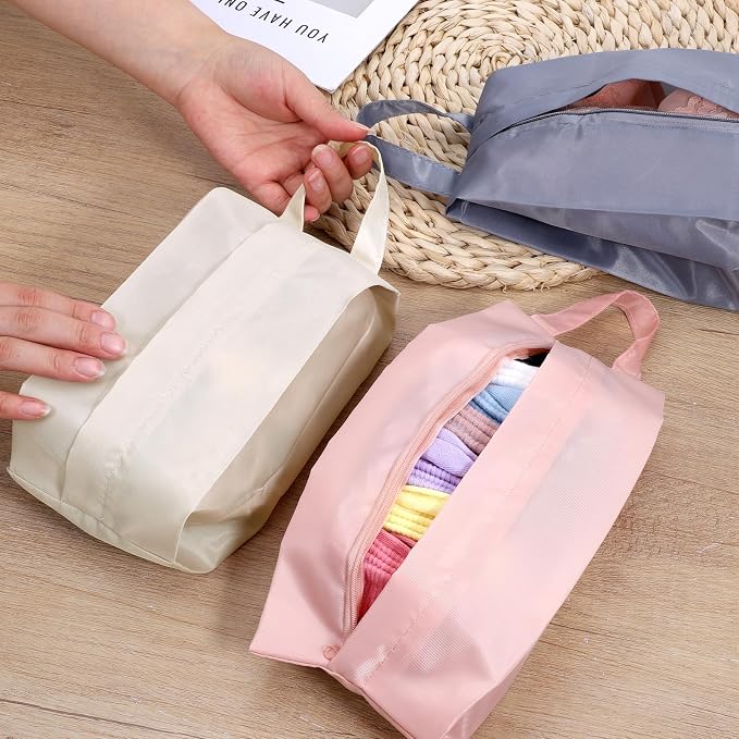 3 PCS Travel Socks Organizer Bag with Zip, Mini Compression Travel Underwear Organizer Bag, Portable Storage Packing Pouch for Luggage Ties Lingerie Panties Cosmetics Accessories