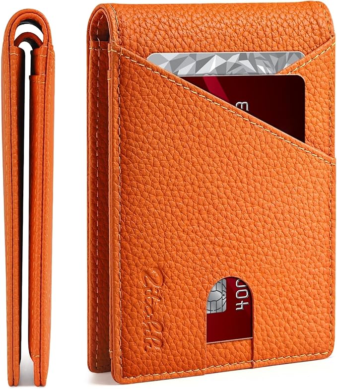 Zitahli Bifold Wallets for Men - Slim RFID Leather Credit Card Holder for 6-11 Cards, Minimalist Thin Wallet with ID Window & Cash Slot,Front Pockt Carteras Para Hombres, Birthday Gifts for Men | Slim, RFID Blocking, Premium, Front Pocket, Gift Box, Le...
