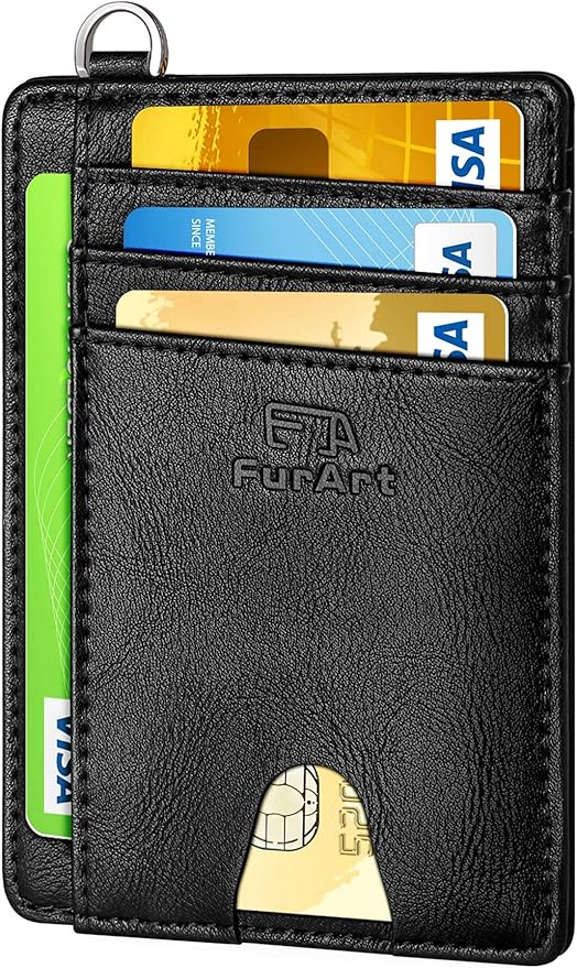 FurArt Slim Minimalist Wallet, Front Pocket Wallets, RFID Blocking, Credit Card Holder for Men