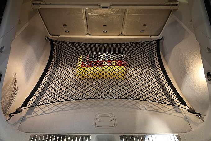 Floor Style Elastic Trunk Mesh Cargo Net for Mercedes-Benz EQS 450 4MATIC 580 2023-2025 - Premium Trunk Organizers and Storage - Luggage Net for SUV- Best Car Organizer for Mercedes-Benz EQS 450