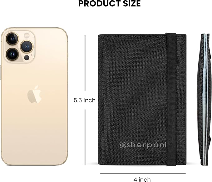 Sherpani Vienna, RFID Blocking Passport Holder, Travel Passport Cover Wallet, Travel Documents Organizer Protector for Women, Travel Gift (Carbon Signature)