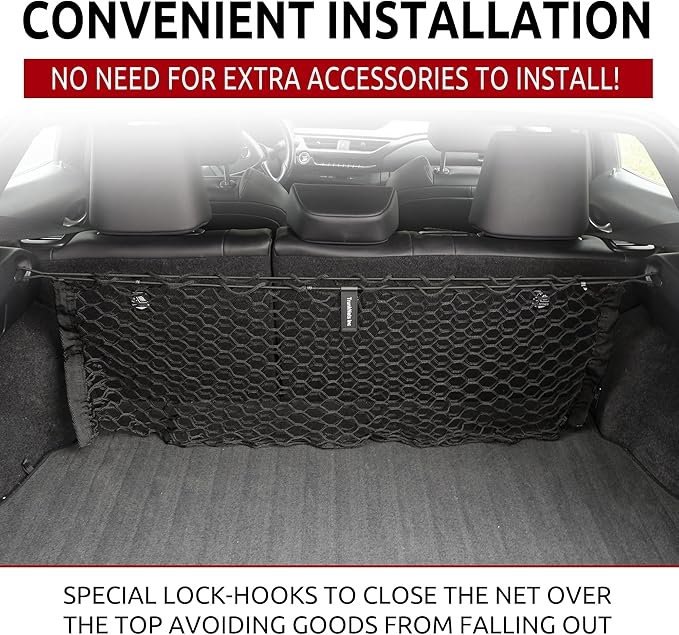 Back Seat Envelope Style Automotive Elastic Trunk Mesh Cargo Net for Lexus UX F Sport Luxury 2019-2024 - Premium Trunk Organizer and Storage - Luggage Net for Crossover - Best Car Organizer