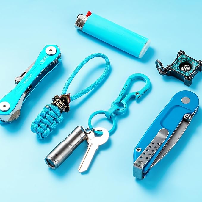 KeyUnity KM01 Titanium EDC Keychain Clip with Bottle Opener, Quick Release Carabiner Key Ring Holder for Men