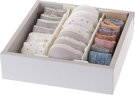 YBM HOME Expandable, Adjustable Drawer Dividers with Strong Secure Spring-Loaded Hold for Bedroom, Bathroom, Closet, Office, and Kitchen Drawers, 12.8 x 3.5 x 2 inches - 2 Pack