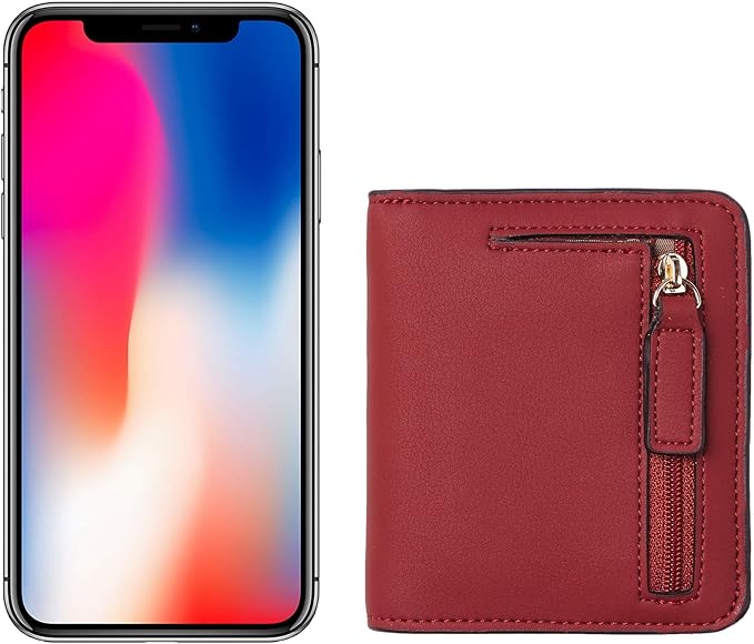 Toughergun Women’s Small Slim Leather Wallet with RFID Protection, Compact Bifold Mini Purse with Clear ID Window