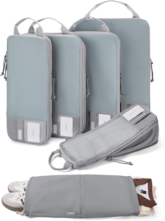 BAGSMART 6 Set /4 Set/2 Set Compression Packing Cubes for Travel, Lightweight Luggage Organizer Bags, Durable Space Saver Bags Travel Essentials