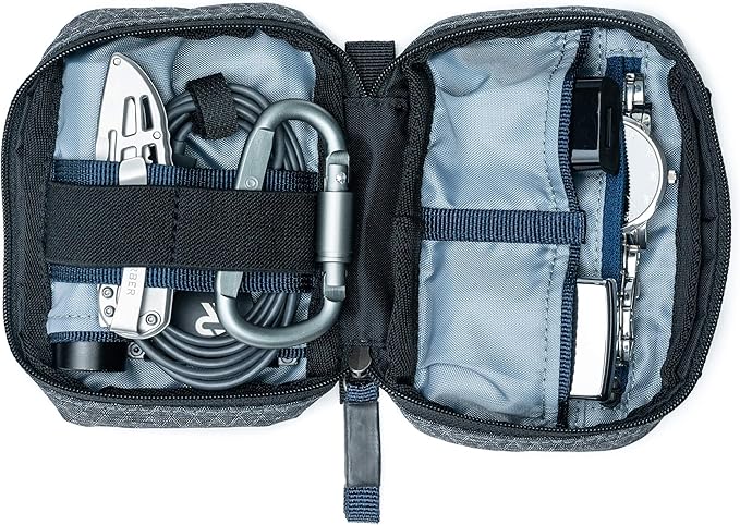 Think Tank Tech Accessory Pouch, Grey, Nylon, 9x9x6.25 inches, 6 Pockets, Zipper Closure