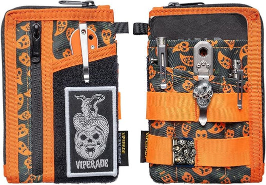 VIPERADE VE36 EDC Pouch Pocket Organizer, Slim EDC Pocket Organizer with Zipper, Tactical Pouch for Flashlight, Multitool, Pen, Notebook, Compact EDC Gear Pouch