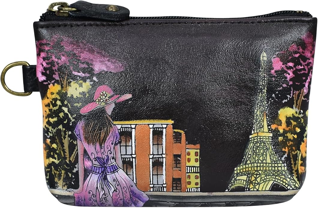 Anna by Anuschka Women's Hand Painted Leather Coin Pouch Purse