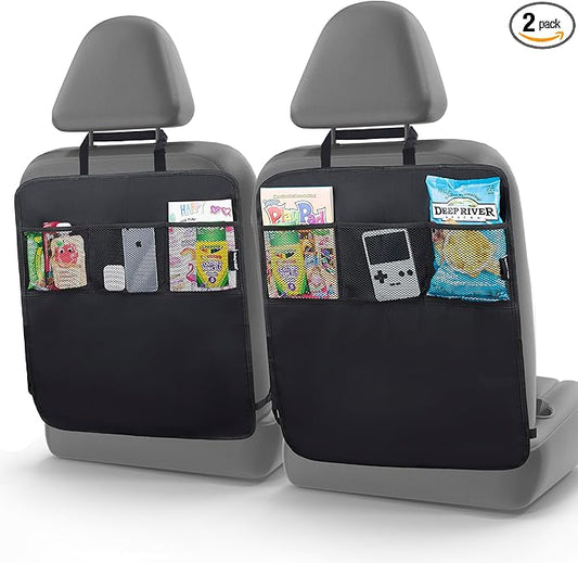 Todays Kids 2-Pack Heavy Duty Kick Mat - Multipurpose Waterproof Organizer for Kids, Easy to Clean