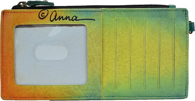 Anna by Anuschka Women's Hand Painted Genuine Leather Organizer Wallet | Hand Painted