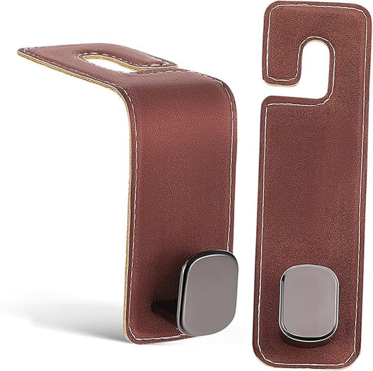SOLUSTRE 2pcs Heavy-duty Metal Car Hooks for Headrest Purse Hanger Car Interior Accessories Easy Setup Stylish Organizer