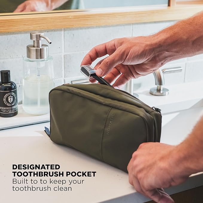 NOMATIC Toiletry Bag for Trips - Great for Travel Size Toiletries - Travel Essentials Wash Bag - Travel Makeup Bag