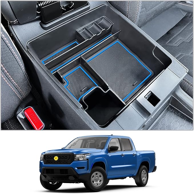 CDEFG for 2022 2023 2024 2025 2026 Nissan Frontier Center Console Organizer Tray for 2022-2026 Nissan Frontier Armrest Storage Box 2022-2026 Frontier Truck Accessories
