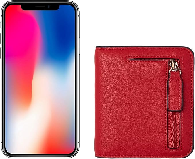 Toughergun Women’s Small Slim Leather Wallet with RFID Protection, Compact Bifold Mini Purse with Clear ID Window