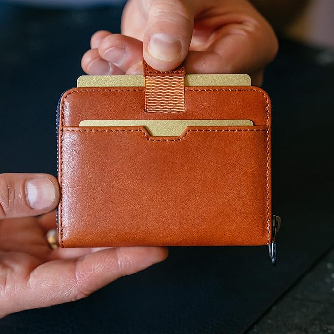 Vaultskin Mayfair Premier Leather Zip Wallet - Ultimate RFID Safety, Streamlined for Style & Functionality for Men and Women