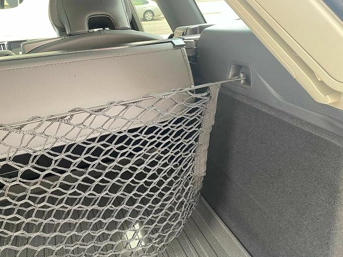 Trunk Organizer Cargo Net for Volvo XC60 2018-2026 – Envelope Style Cargo Net for SUV – Premium Mesh Elastic Car Trunk Organizer Vehicle Carrier Storage – Compatible with XC60