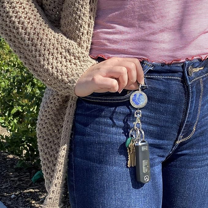 Women’s Bag Charm Key Finder, Car Keychain Hook, Cute Purse Organizer & Tote Bag Accessories, Gifts for Mom - Bling