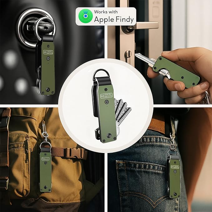 Richboyz Air Keychain for Outdoor Enthusiasts: Lightweight Aluminum GPS Tracker Key Holder for Men & Women