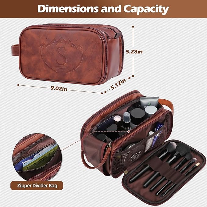 Toiletry Bag for Men,Mens Toiletry Bags for Traveling,Toiletries Travel Bag for Shaving Kit,Personalized Travel Bag Toiletry,Birthday Gifts for Men Husband (S)