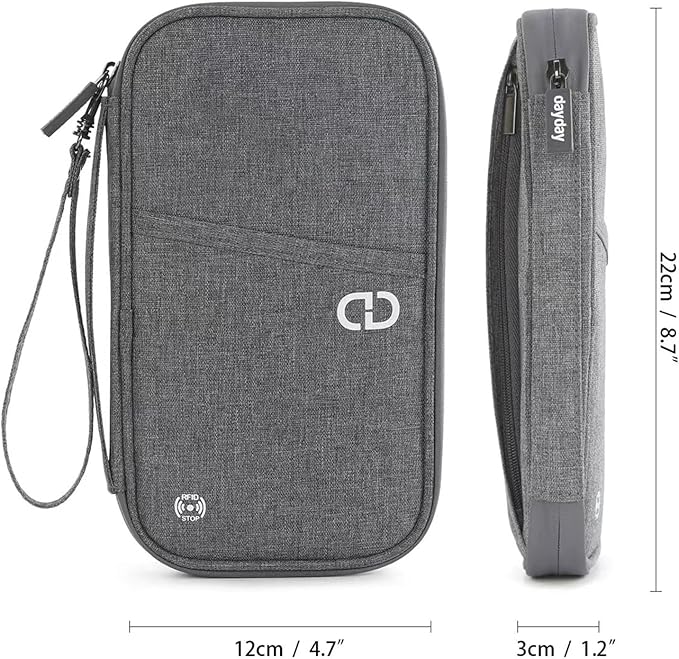 Family Passport Holder Organizer, RFID Blocking Travel Document Case, Lightweight Large Passport Cover Case Waterproof Bag Document Organizer for Women & Men