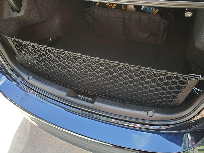 Rear Trunk Organizer Cargo Net for Mazda 6 2014-2021– Envelope Style Cargo Net for Sedan - Premium Mesh Elastic Car Trunk Organizer Vehicle Carrier Storage - Compatible with MAZDA6