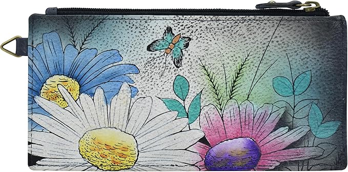 Anna by Anuschka Women's Hand Painted Genuine Leather Organizer Wallet | Hand Painted
