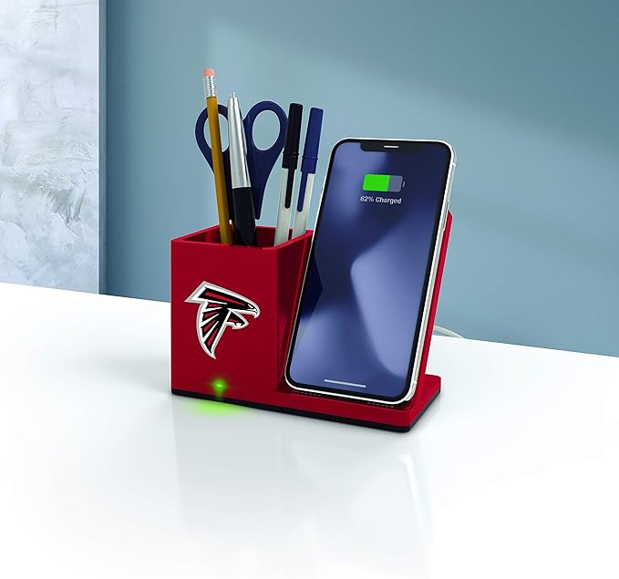 SOAR NFL Unisex Wireless Charging Stand and Desktop Organizer