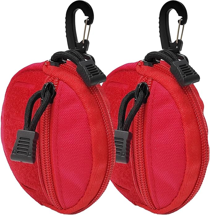 1000D Laser Cut Molle Pouch EDC Pouch Tactical Round Zipper Bag Case Coin Pouches Coin Purse Keychain Little Change Wallet Wireless Headset Pack Gadget Bag