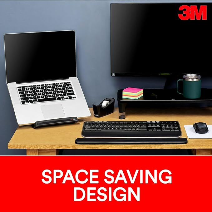 3M Vertical Notebook Computer Riser With Cable Management, 9" X 12" X 6.5" To 9.5", Black/charcoal Gray, Supports 20 Lbs