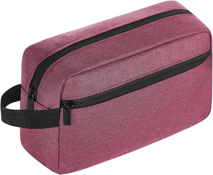 Icramsy Travel Toiletry bag Toiletry bag for women men Hanging Cosmetic bag Travel accessories for Women Men (Purplish red)