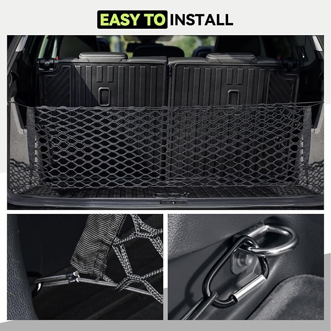 Tongama-Cargo Net for 2020-2026 Toyota Grand Highlander/Highlander/Lexus TX, Heavy Duty Elastic Trunk Storage Net with Hooks for Toyota Grand Highlander/Highlander/Lexus TX Car Exterior Accessories
