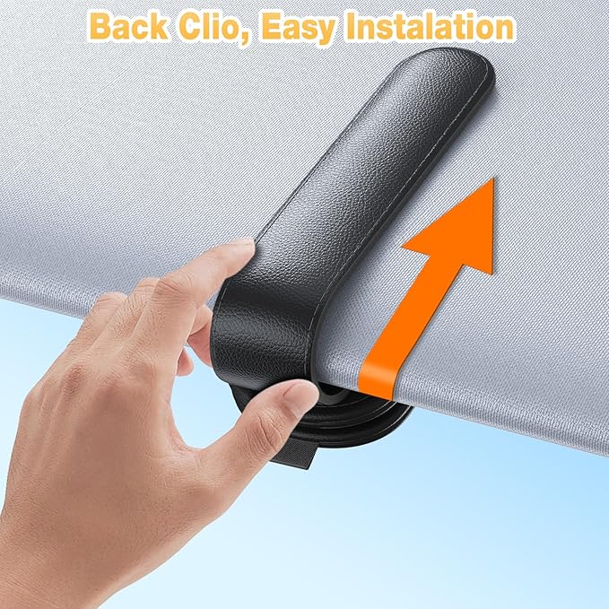 Coolpow 【2-Pack】 Magnetic Sunglasses Holder for Car Visor [Non Slip] Magnetic Glasses Car Holder, car Eyeglass Holder Leather Eyeglasses Clip Compatible with All Glasses