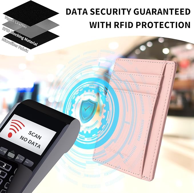Chelmon Slim Wallet for Men, Minimalist Front Pocket RFID Blocking Credit Card Holder