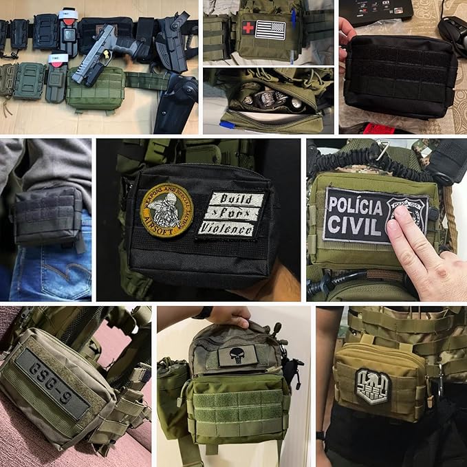 TRIWONDER Tactical Cigarette Pouch Molle Small Military Bag Battery Cigarette Case EDC Utility Card Holder Lighter Slot Mini Cigar Waist Pack