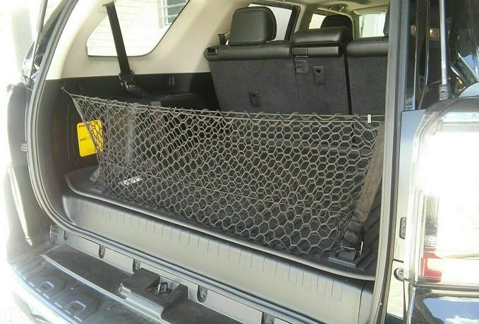 Rear Trunk Organizer Cargo Net for TOYOTA 4RUNNER (3 ROW MODEL) 2010-2024–Envelope Style Cargo Net for SUV–Premium Mesh Car Vehicle Carrier Storage–Compatible with TOYOTA 4RUNNER 3 ROW