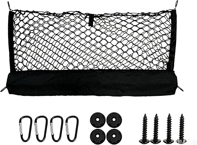 130x45CM Large Heavy-Duty Automotive Big Trunk Cargo Net | Elastic Trunk Storage Mesh Organizer Foldable Automotive Cargo Net Universal for SUV Truck Van Sedan
