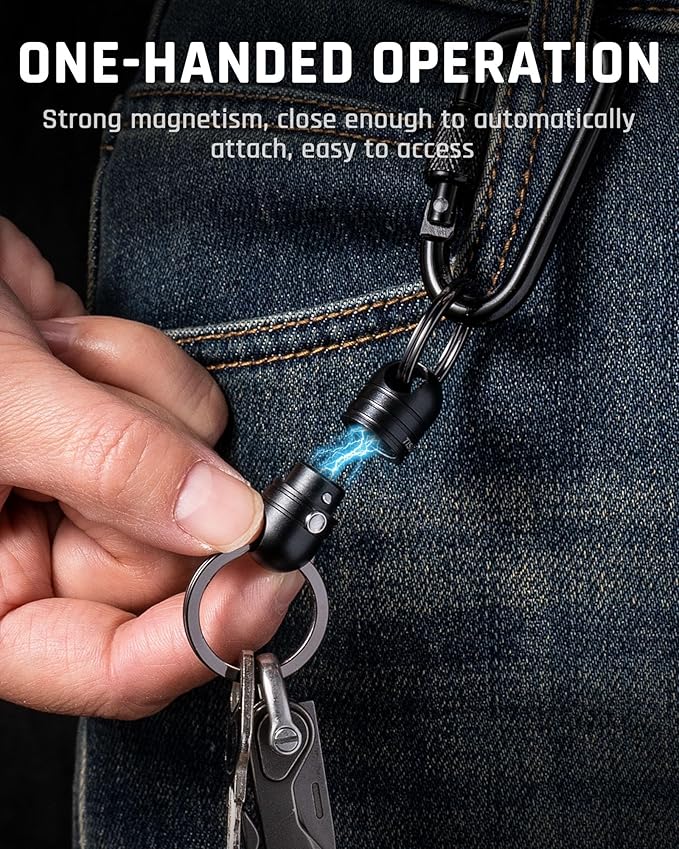 TISUR Quick Release Keychain, Magnetic Key Holder Keyring Connector, Detachable Key Chain Rings for Men Women Car Keys