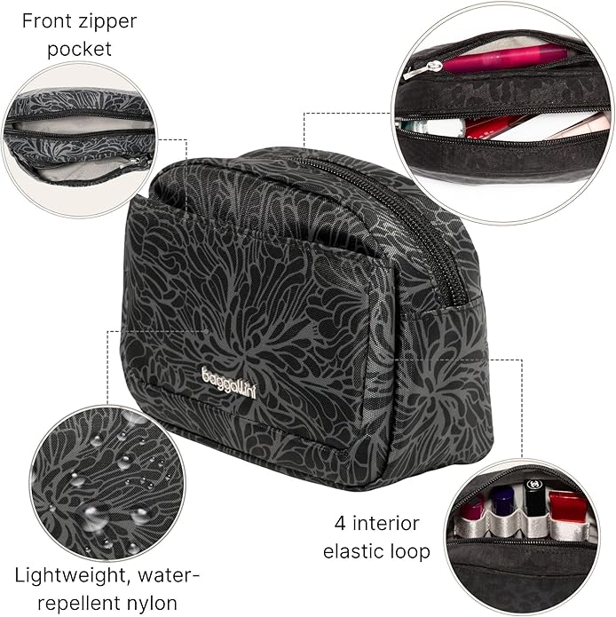 Baggallini Women's Pocket Cosmetic - Lightweight Bag - Travel Essentials Makeup Organizer