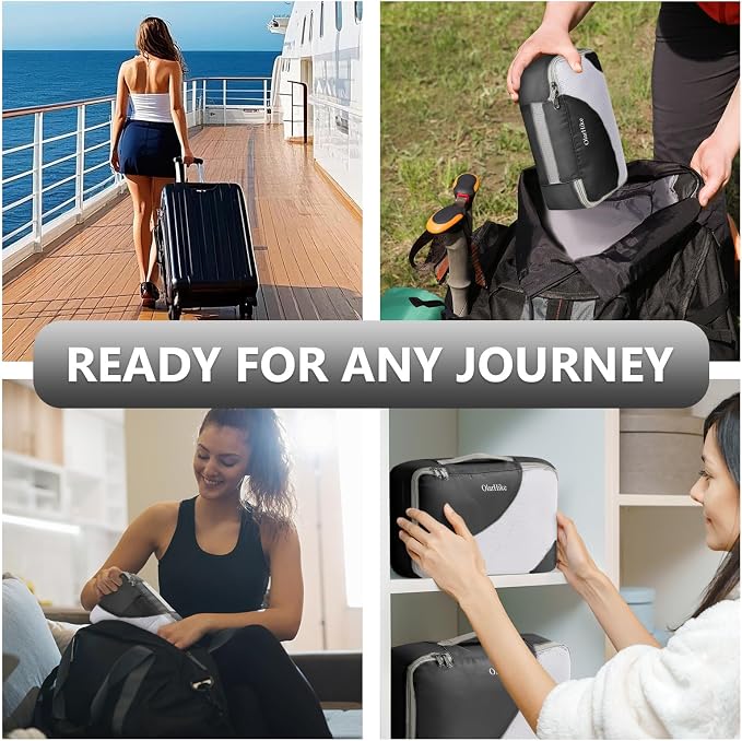 8 Set Packing Cubes for Travel, Gifts for Women Mom,Anti-Tearing Suitcase Organizer,OlarHike Vacation Essentials & Accessories for Cruise Ship