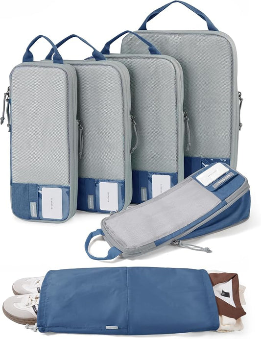 BAGSMART 6 Set /4 Set/2 Set Compression Packing Cubes for Travel, Lightweight Luggage Organizer Bags, Durable Space Saver Bags Travel Essentials