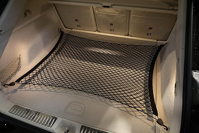 Floor Style Elastic Trunk Mesh Cargo Net for Mercedes-Benz EQS 450 4MATIC 580 2023-2025 - Premium Trunk Organizers and Storage - Luggage Net for SUV- Best Car Organizer for Mercedes-Benz EQS 450