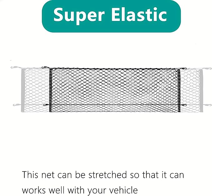 Envelope Style Automotive Elastic Trunk Mesh Cargo Net Compatible with 2019 2020 2021 2022 2023 2024 2025 2026 Honda Passport EX L Elite etc