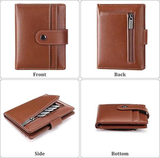 FALAN MULE Wallet for Men Leather RFID Blocking Bifold Credit Card Holder with ID Window