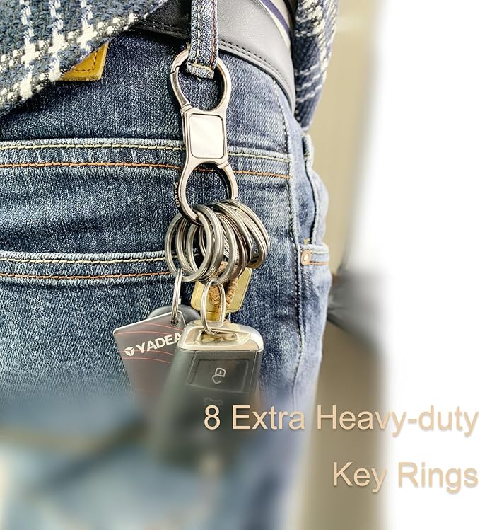 Key Organizer, Key Chain With 8 Key Rings, Key Holder, Key Chains Rings, Quick Release Keychain, Heavy Duty Car Keychains Organizer